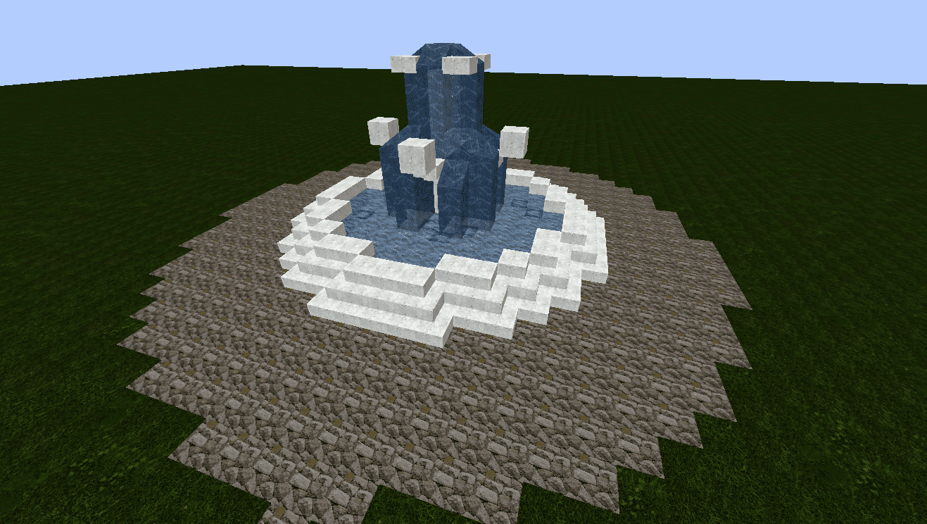 Abstract Minecraft Fountain