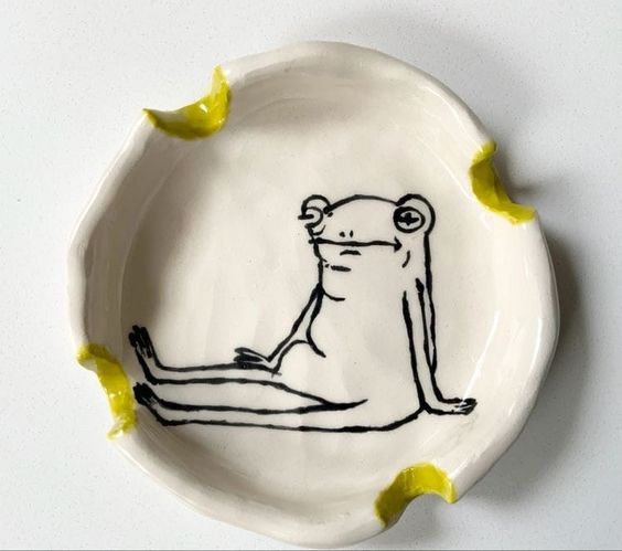 Bored Toad Ceramic Plate