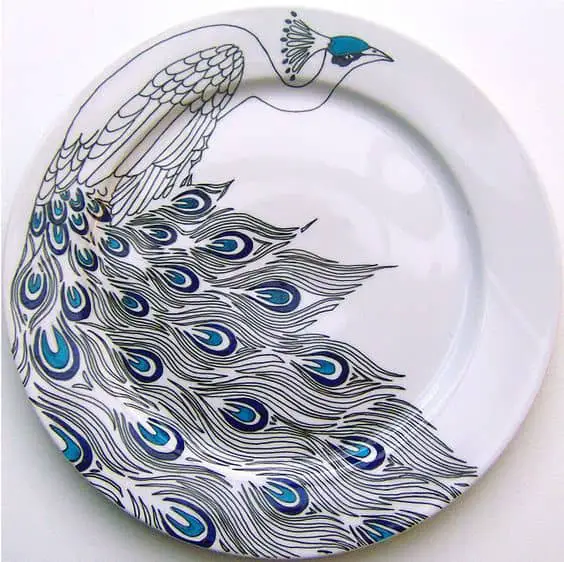 Peacock Dinner Plate Design