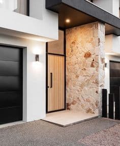 Modern Aesthetic Black Doors With Bight White Walls