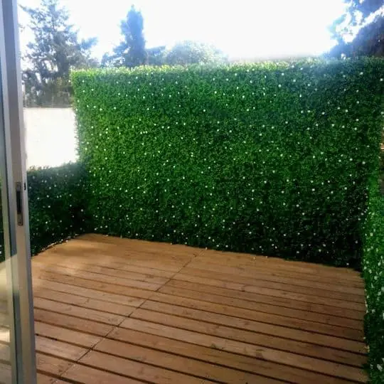 A Privacy Screen On A Balcony Or Patio