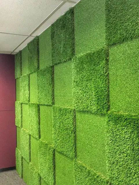 Checked Green Wall Design