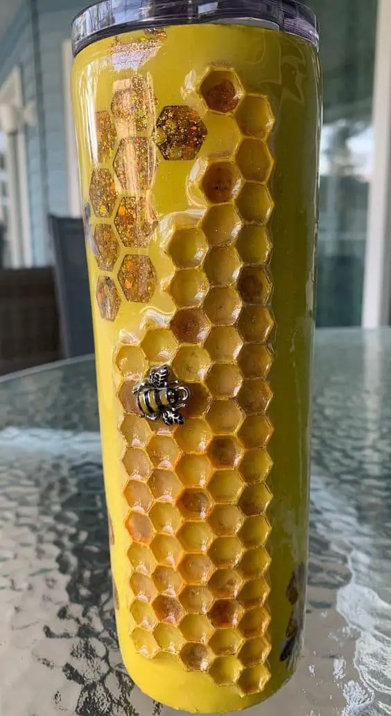 Honey Bees Glittered Tumbler