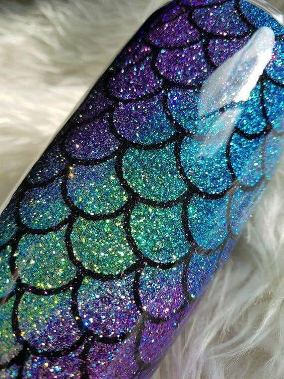 Mermaid Glitter Beach Tumbler