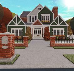 Red Brick Bloxburg House Concept 