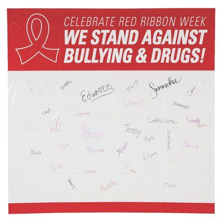 Red Ribbon Week Autograph Poster