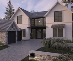 Suburb White And Gray House Design