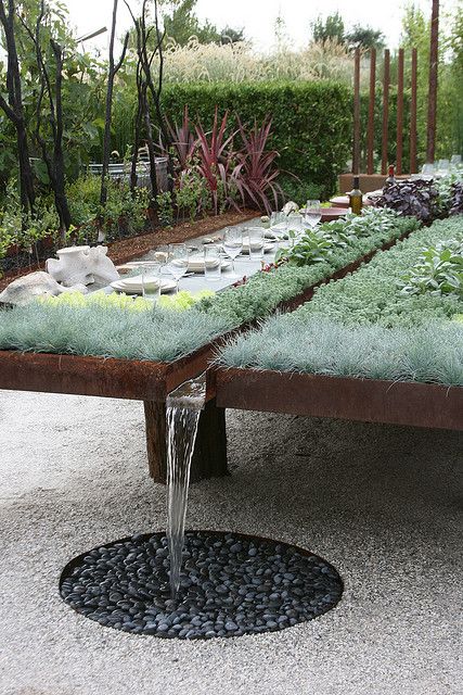 Waterfall In A Raised Bed