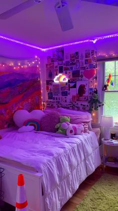 Bedroom Mural With Neon Idea