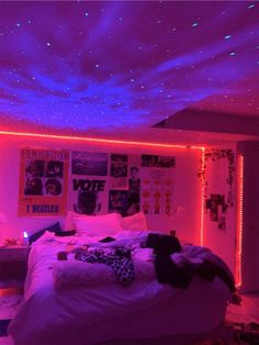 Neon and Stickers Room Idea