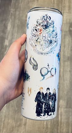 White Harry Potter Collage Tumbler 