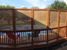 Wooden Partially Transparent Fence Idea