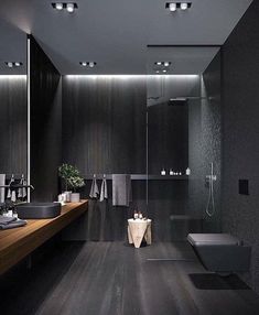 All Black Bathroom Concept 