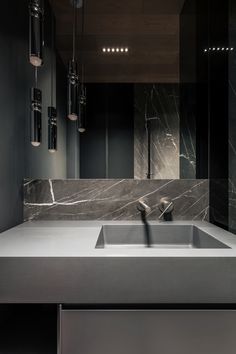 Black and Gray Balance Bathroom