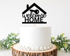 Black and White Welcome Home Cake 