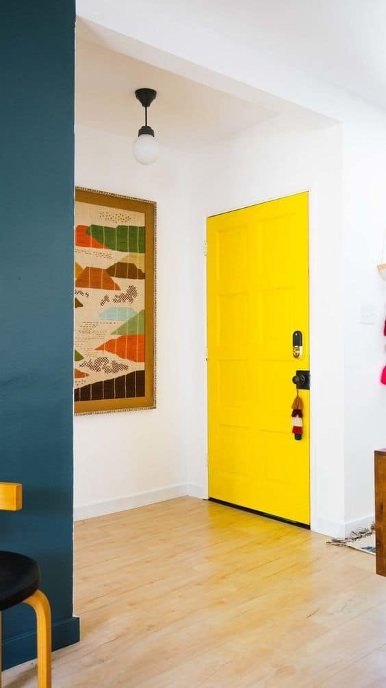 Bright Yellow Laundry Door