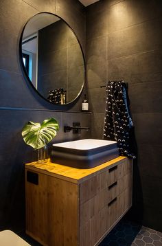 Gray Bathroom Wall and Floor Concept