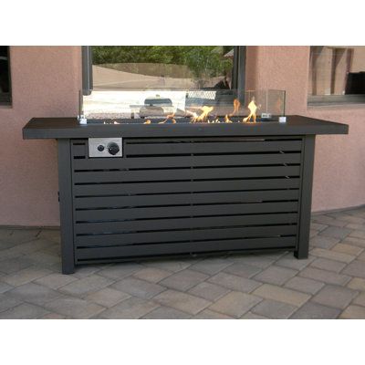 Outdoor Aluminum Propane Firepit Table