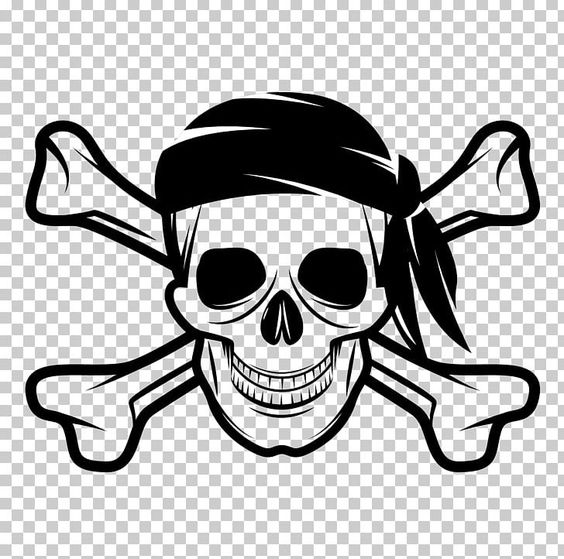 Pirate Skull And Cross Bones Pinstripe
