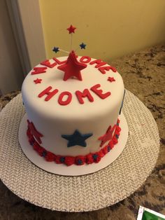 Starry Decorated Welcome Home Cake