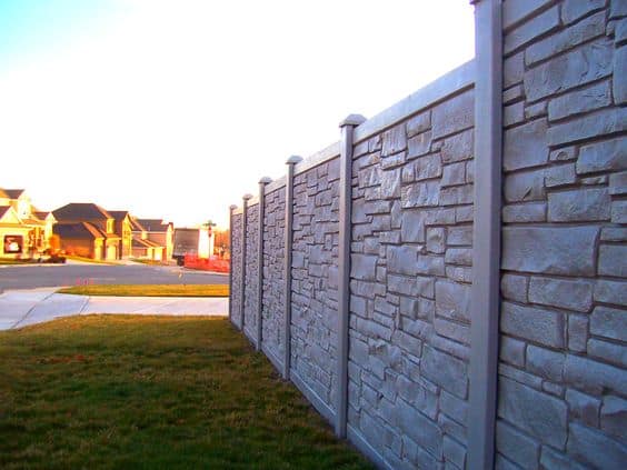 Stone wall fence