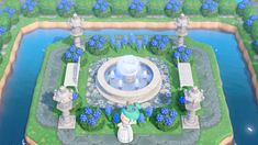 Water Themed ACNH Fountain