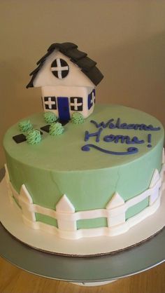 Welcome Home Cake Design With Frosting Cottage